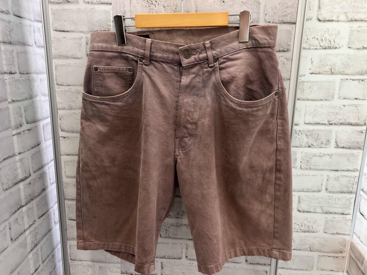OLD STUSSY ／ オールドステューシー ／ ハーフジーンズ ／ 古着 80s ／ 初期タグ ／ 革パッチ ／ サイズW34