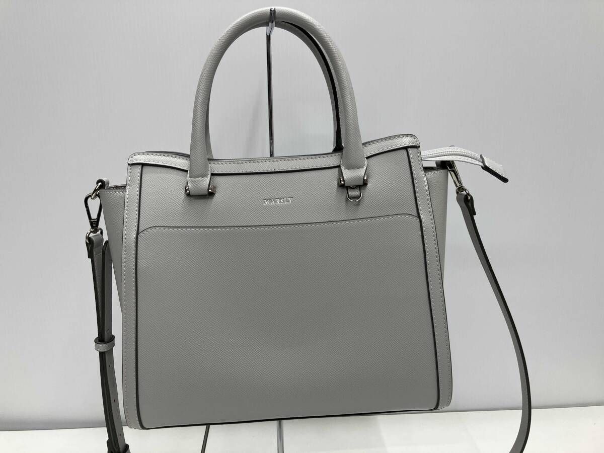 MARSLY 推し活バッグ 2WAY グレー ハンドバッグ ショルダーバッグ 2way