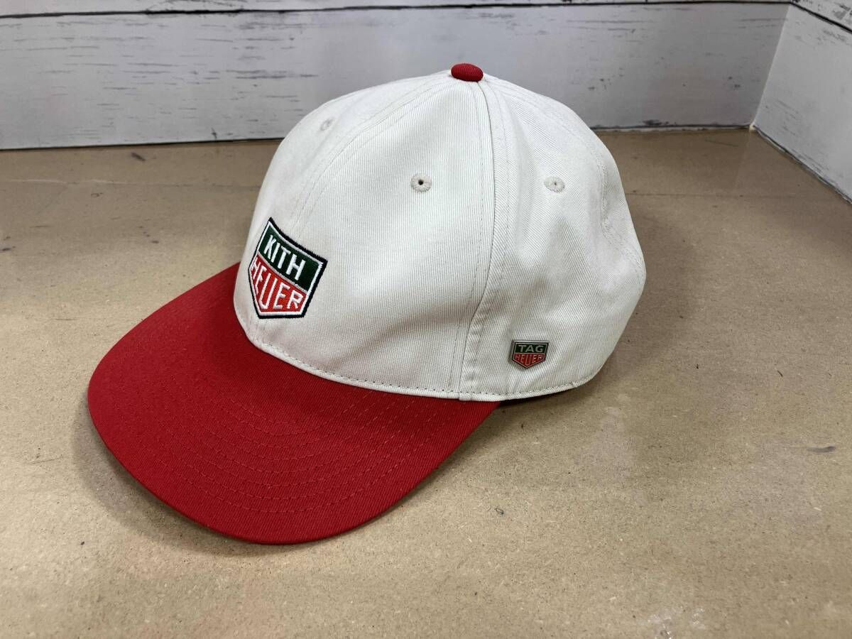 KITH × TAG HEUER キス × タグホイヤー キャップ 野球帽 24-095-060-0001-2-0 サンドベージュ／レッド 通年