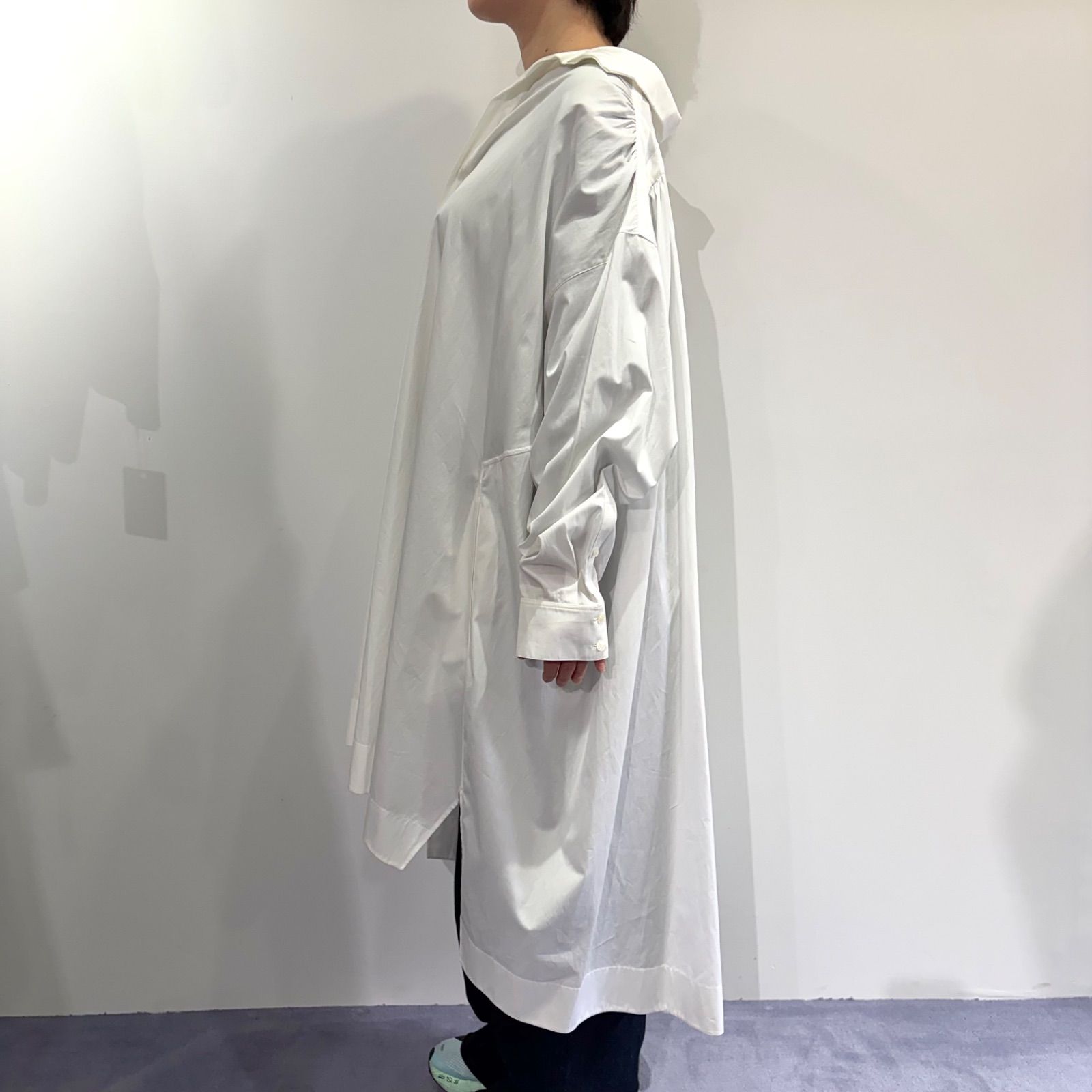 春夏】【美品】ALAIA シャツ ワンピース ホワイト シャツ アライア 