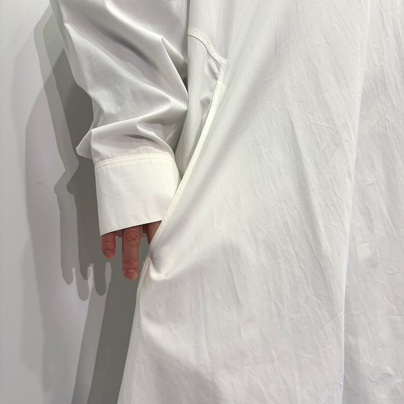 春夏】【美品】ALAIA シャツ ワンピース ホワイト シャツ アライア