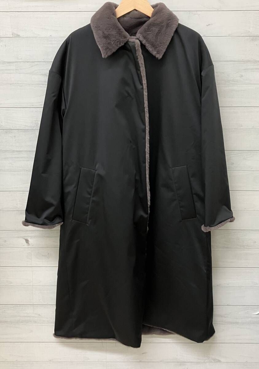 PLAIN PEOPLE プレインピープル リバーシブルタフタコート A1553FC 503 レディース Lサイズ ブラック