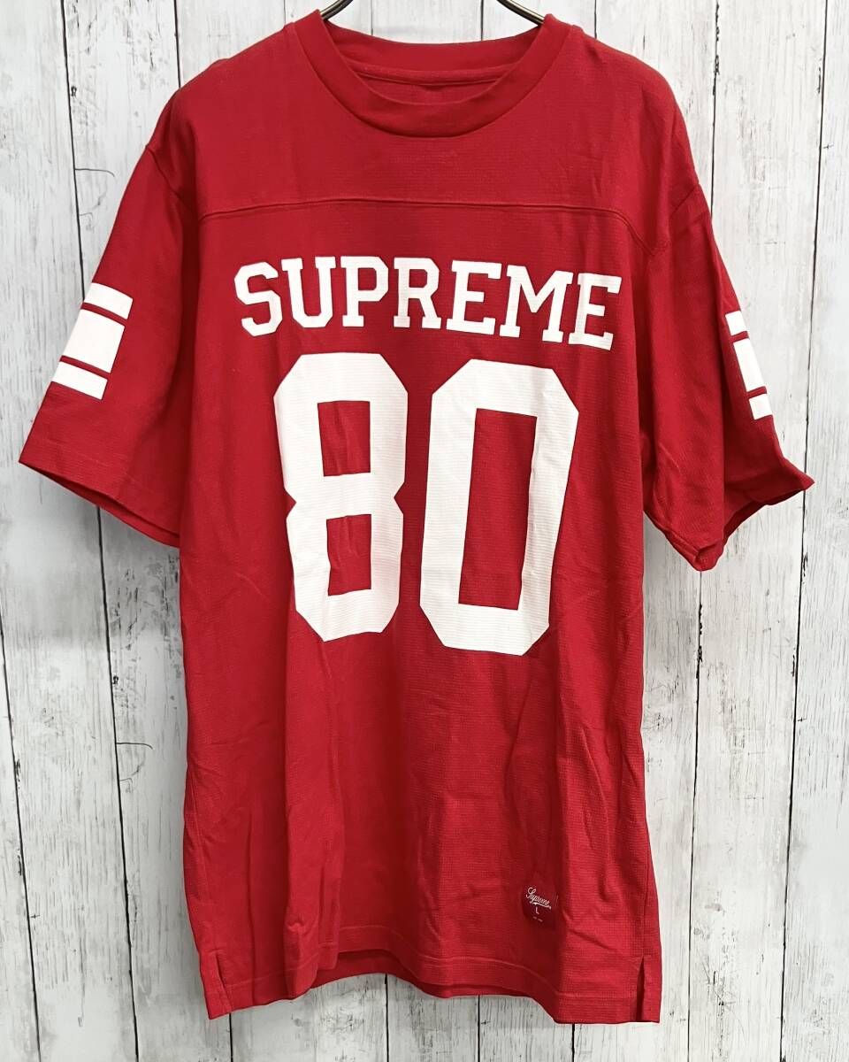 Supreme 半袖Tシャツ シュプリーム フットボールTシャツ 80 レッド size L
