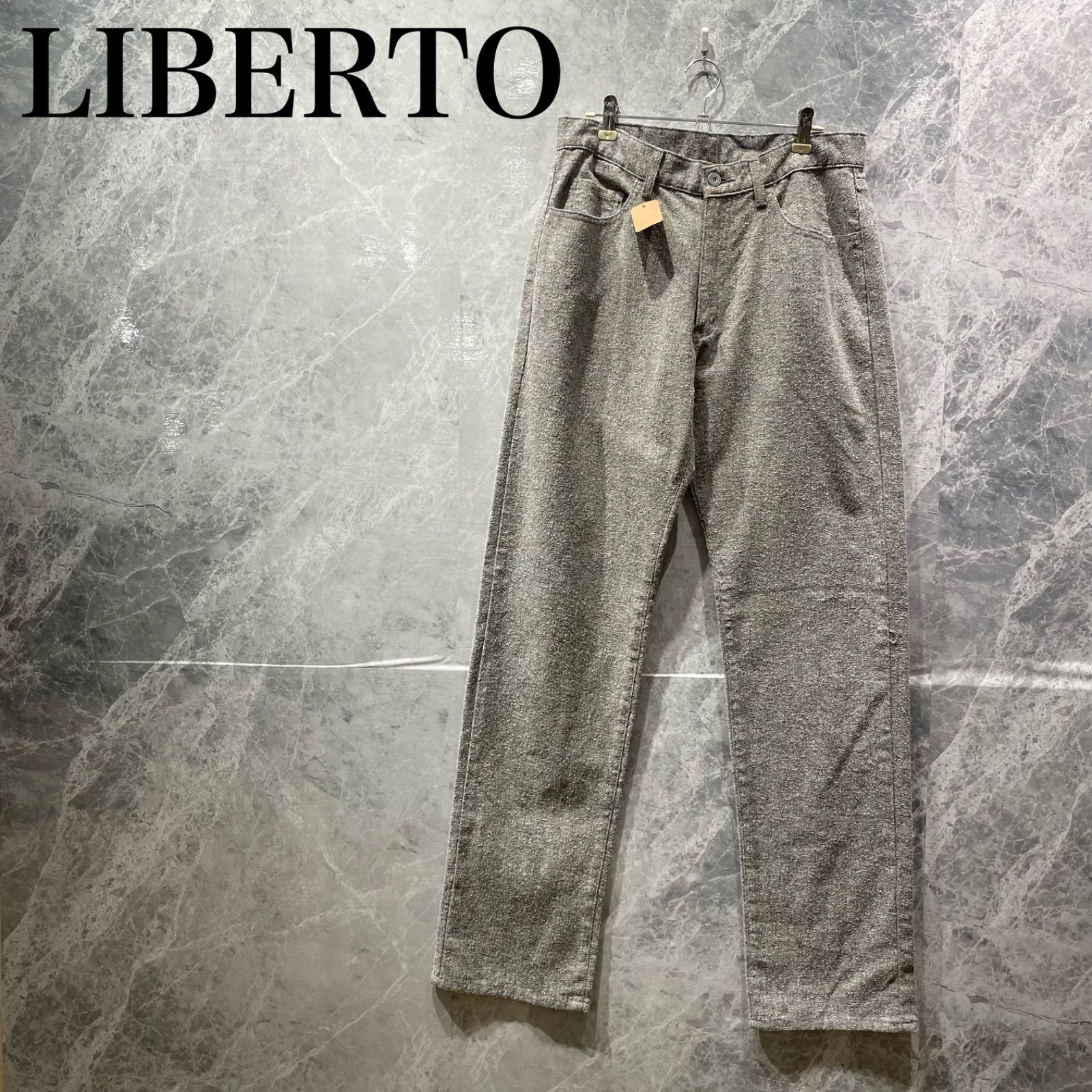 LIBERTO メンズ L グレー ストレートパンツ ゆったり 古着