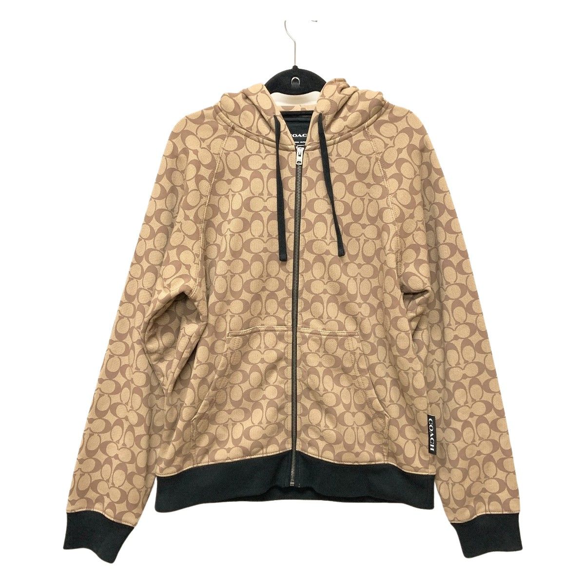COACH コーチ シグネチャー ジップ フーディー パーカー Mサイズ 165/92A CR040 ブラウン