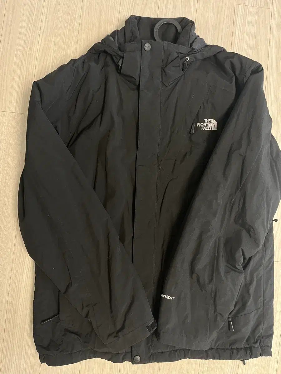 THE NORTH FACE ザノースフェイス ブラック ウィンドブレーカー XL(105)