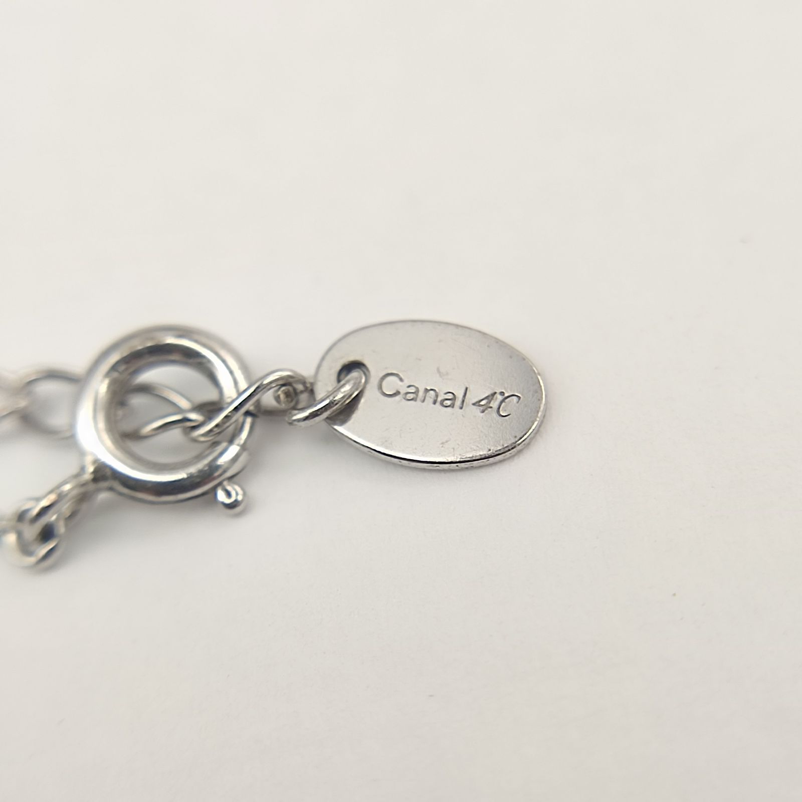 美品】canal 4℃ カナルヨンドシー アクアマリンチェーンブレスレット 