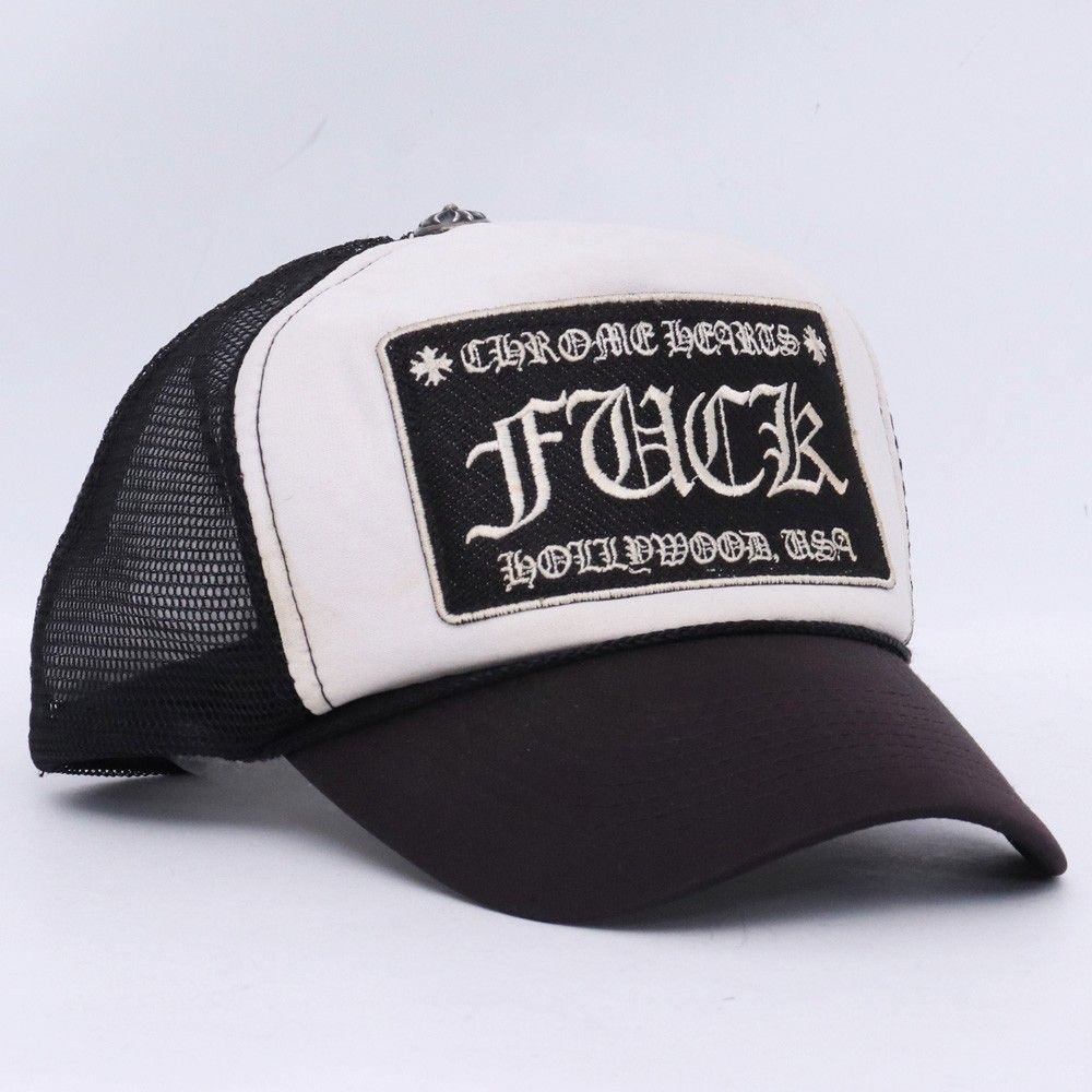 CHROME HEARTS オールド トラッカーキャップ FUCK サイズ4 ブラック ホワイト