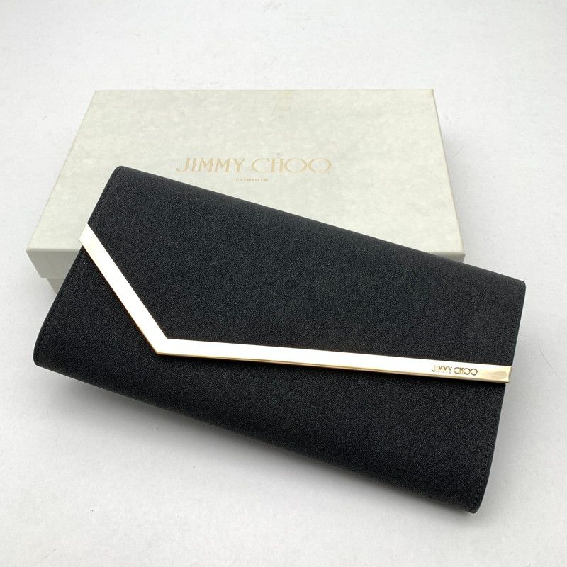 中古品】 JIMMY CHOO ジミーチュウ EMMIE CLUTCH BAG クラッチバッグ