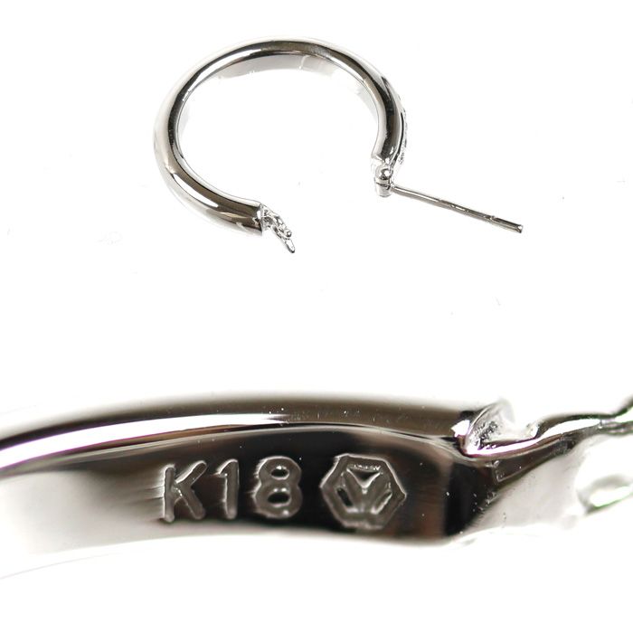 Vendome Aoyama ヴァンドーム青山 K18WG ホワイトゴールド ピアス