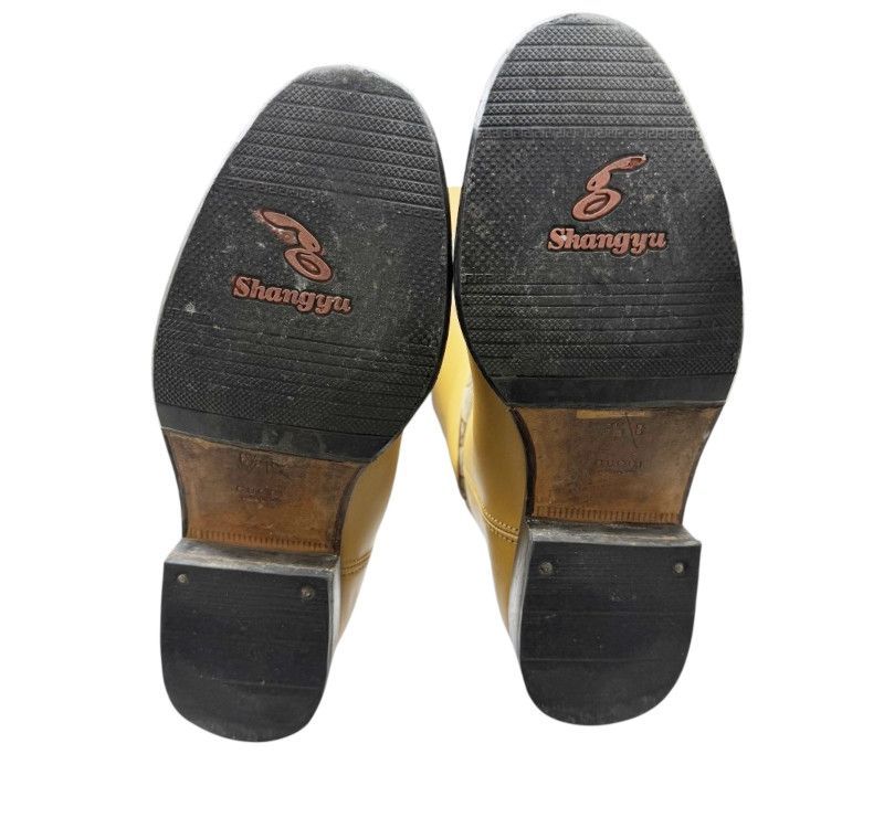 中古】GUCCI グッチ ロングブーツ ブーツ レザー GGキャンバス