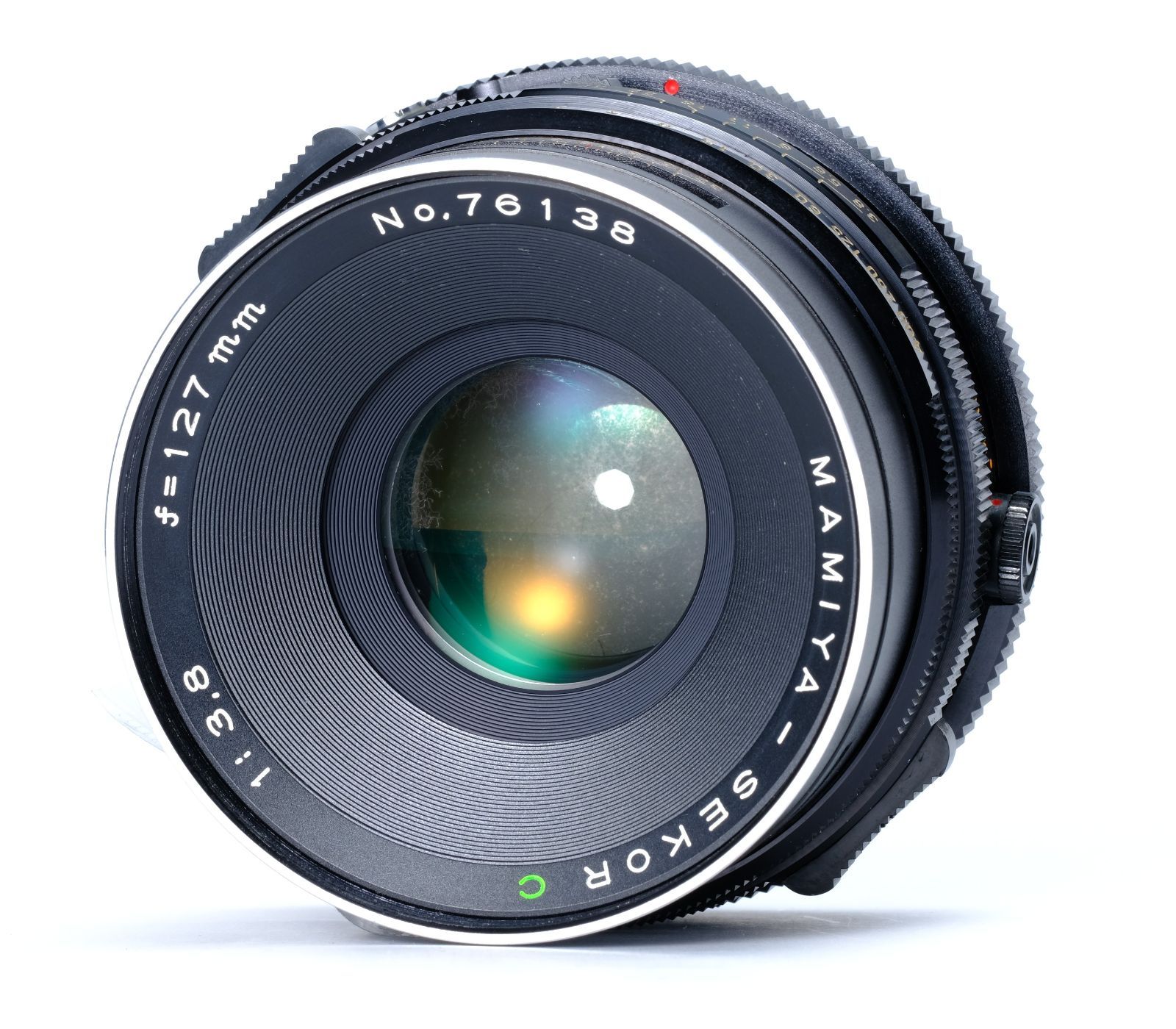 Mamiya マミヤ Sekor C 127mm F3.8 + 純正前後キャップ & ラバーフード