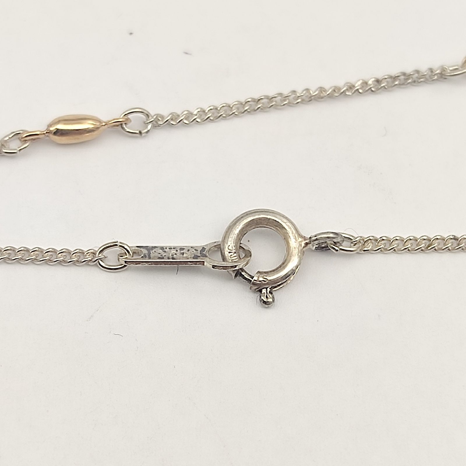 美品】4℃ ヨンドシー コンビチェーンブレスレット K10xシルバー925 1.4 