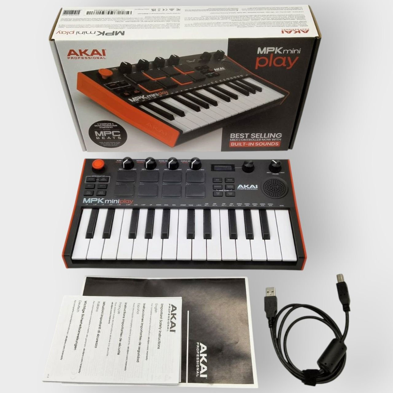 【中古】（非常に良い）Akai Professional スタンドアローン・MIDIキーボードコントローラー【内蔵音源、電池駆動、スピーカー搭載】 MPK Mini Play Amazon | Akai Professional スタンドアローン・MIDIキーボード
