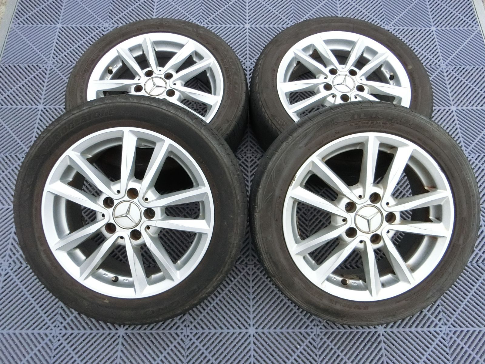 [1008] 送料無料 ベンツ純正 16インチ アルミホイール 16×6.5J +47 PCD112 ハブ径 約66mm 5穴 4本セット 195/55R16
