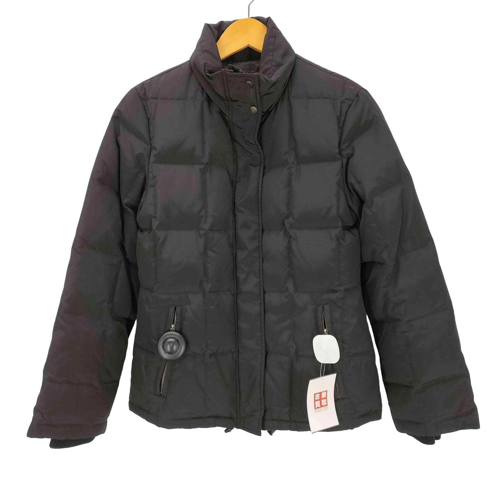 カルバンクラインジーンズ Calvin Klein Jeans ダウンジャケット キルティング ダブルジップ ブラック スタンドカラー メンズ import：M