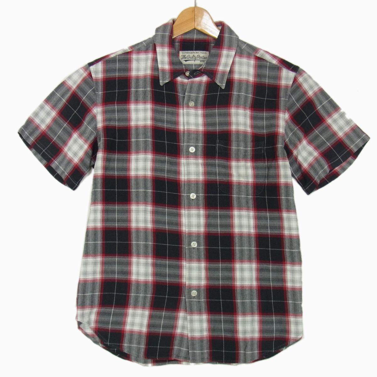 ◇WACKO MARIA レーヨン 半袖 シャツ オープンカラー 14SS オンブレチェック柄 ワコマリア メンズ