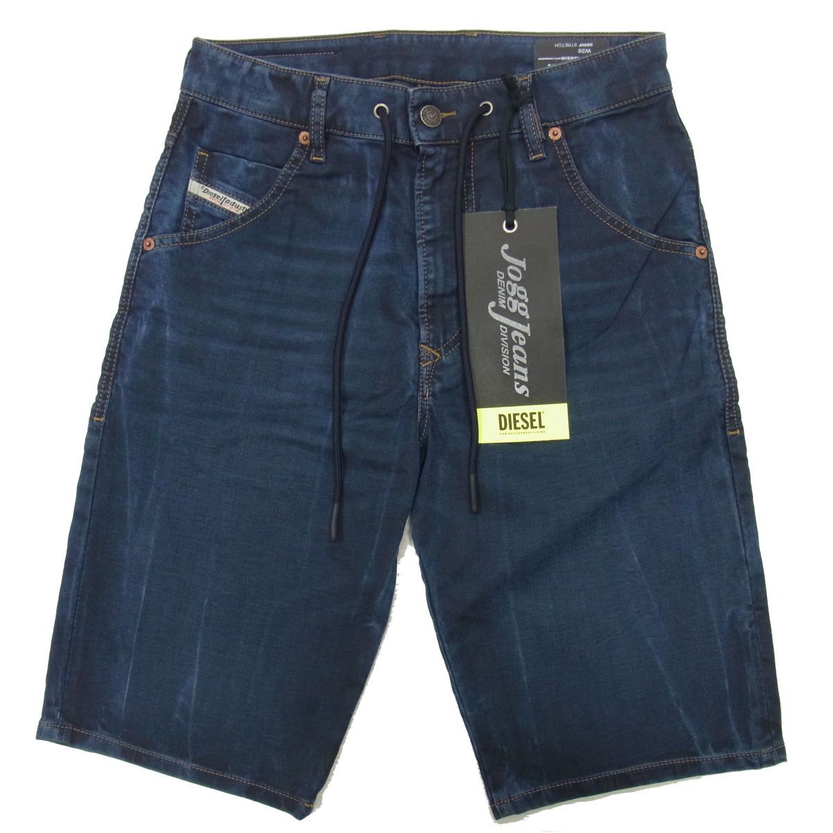 新品 定価38.500円☆DIESEL ディーゼル ジョグジーンズ D-KROOSHORT-Y-NE W26 069VF ハーフパンツ デニム スウェット ストレッチ メンズ