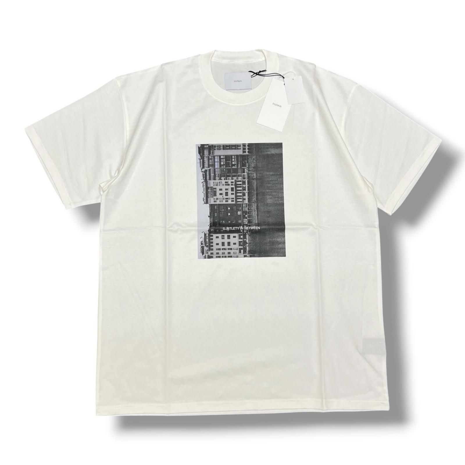 参考上代18700円 未使用 stein(ssstein) 25SS OVERSIZED PRINT TEE -SUBTLETY- (SUPIMA) オーバーサイズプリントTシャツ カットソー シュタイン ST.1173 ホワイト L (5288M)