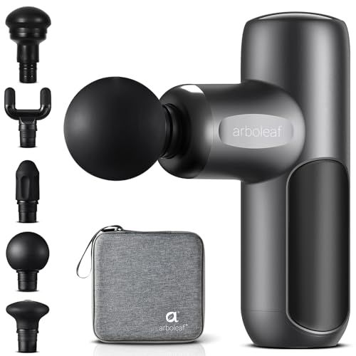【新品】arboleaf 筋膜リリースガン ハンディガン MINI 自適応モード 5つのシリコンヘッド付属 8mm振幅 5段階強力振動 リリースガン 筋膜リリース 筋膜ガン 最速3200回/分 Type-C充電式 大容量バッテリー付き 軽量静 acac83ea
