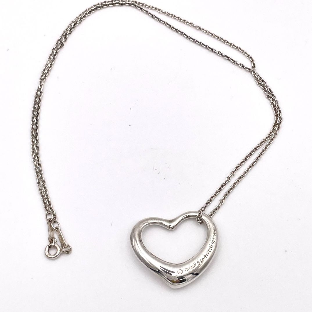 中古品】TIFFFANY & CO. オープンハート ネックレス アクセサリー
