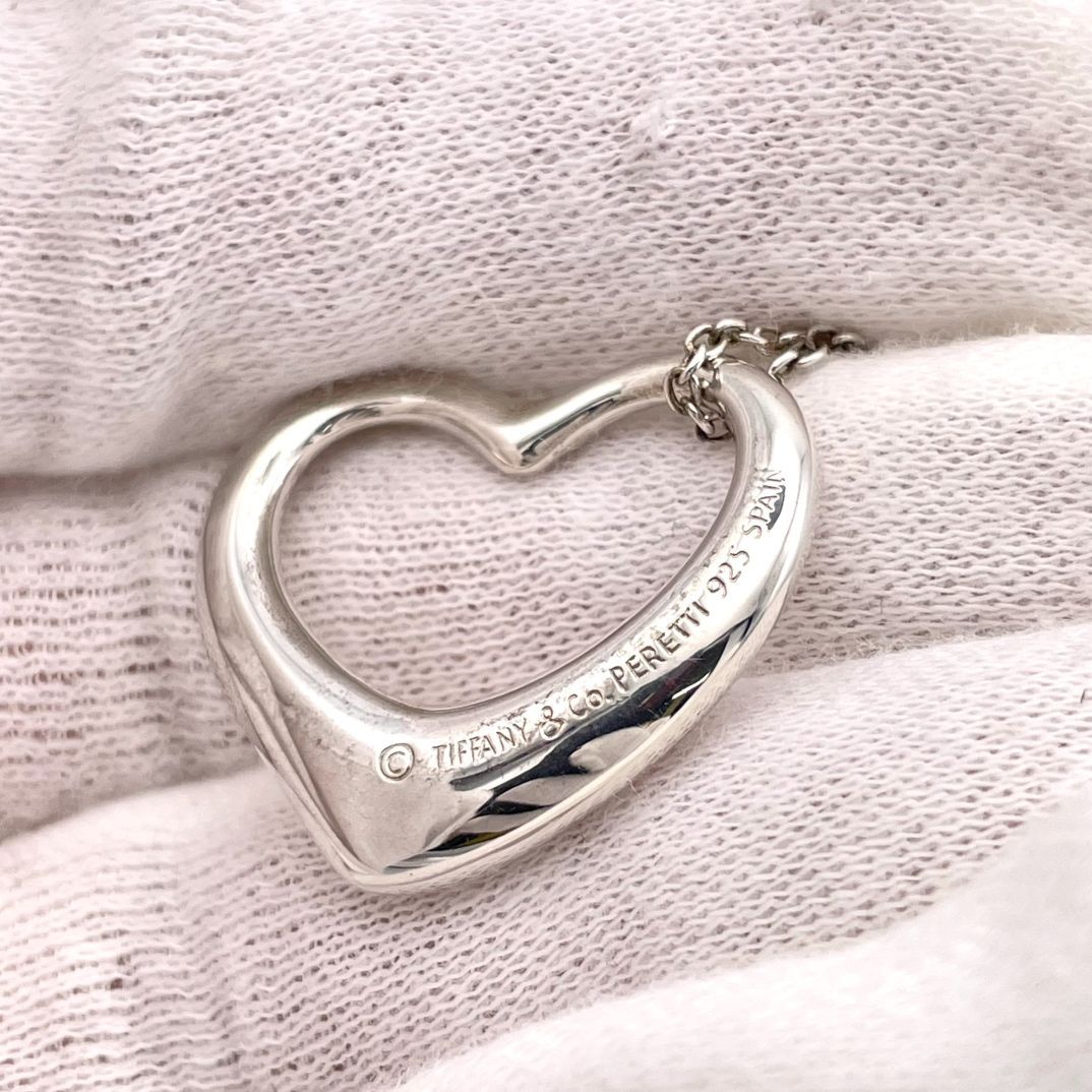 中古品】TIFFFANY & CO. オープンハート ネックレス アクセサリー
