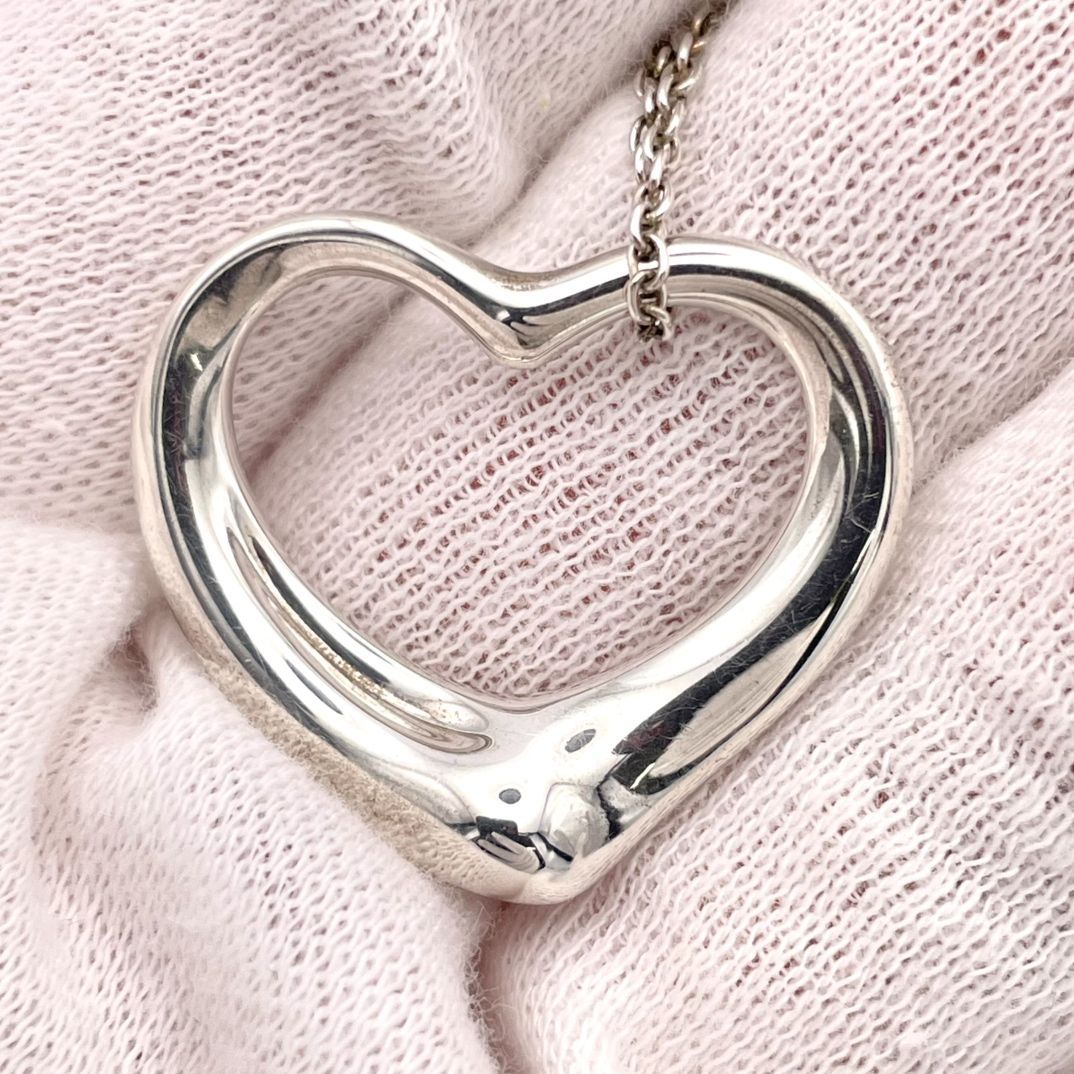 中古品】TIFFFANY & CO. オープンハート ネックレス アクセサリー