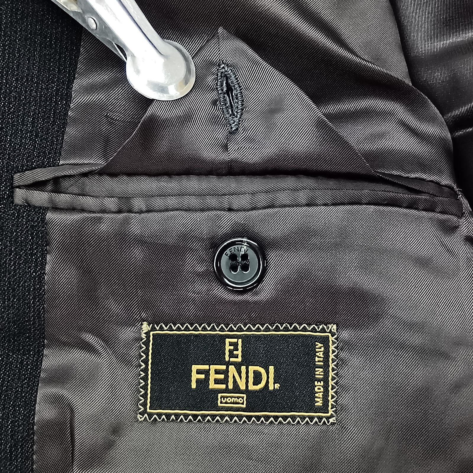 FENDI フェンディ ダブル テーラードジャケット イタリア製 ロゴボタン