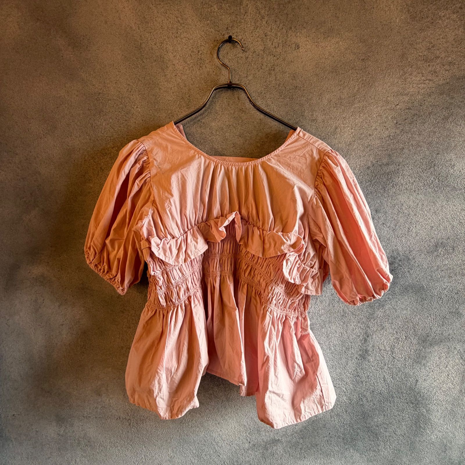 papier/パピエ/Louise blouse/baby pink/サイズF
