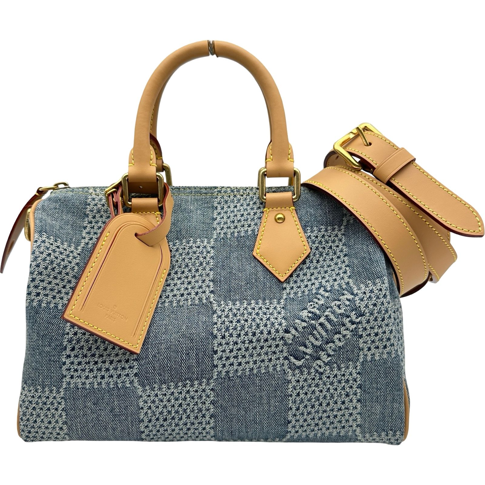ルイ・ヴィトン LOUIS VUITTON スピーディー・バンドリエール25 N40700 ブルー ダミエ・デニム レディース ボストンバッグ