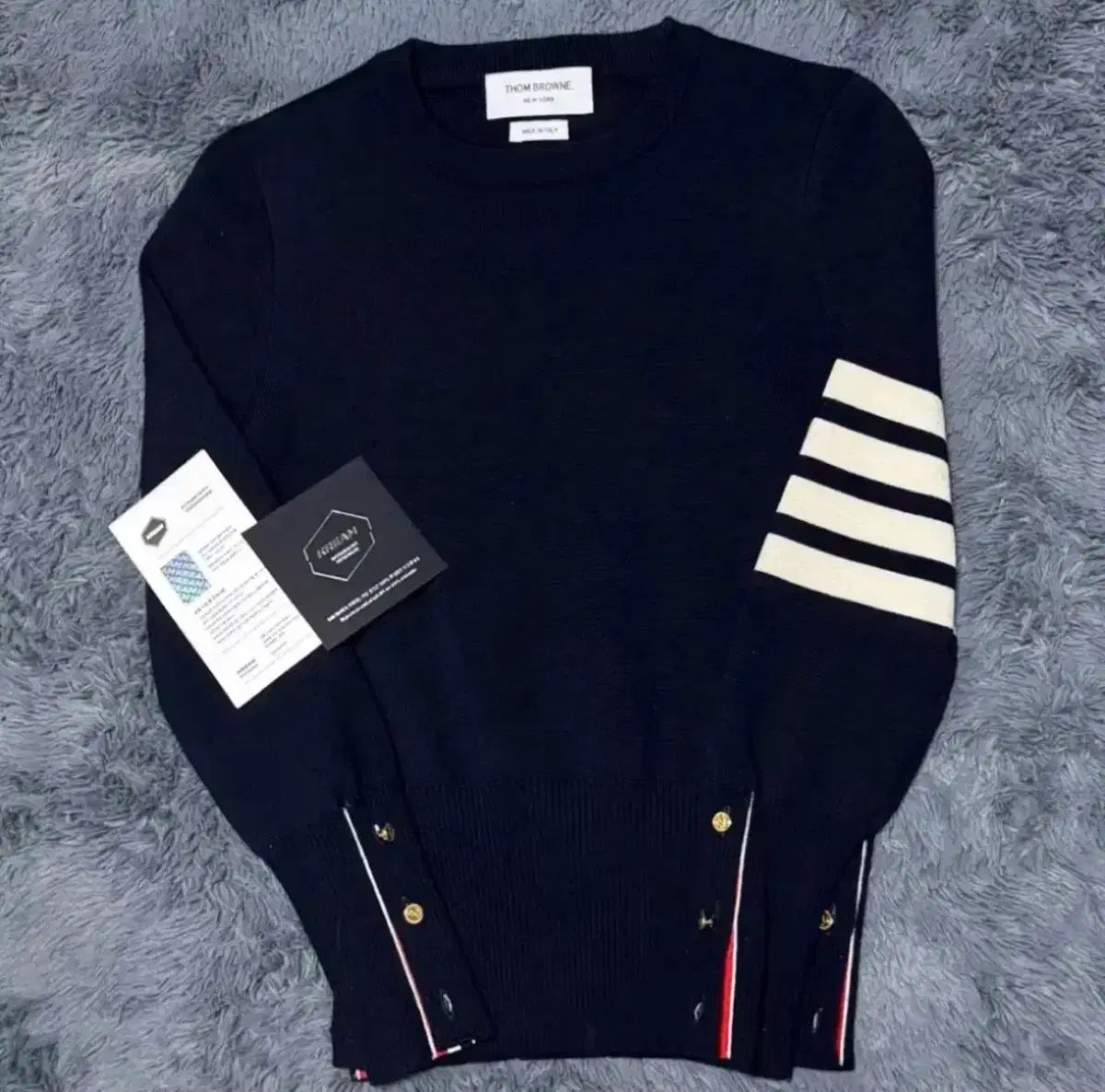 百貨店購入/38 Thom Browne トム・ブラウン レディース ミラノステッチ ゴールド ニット