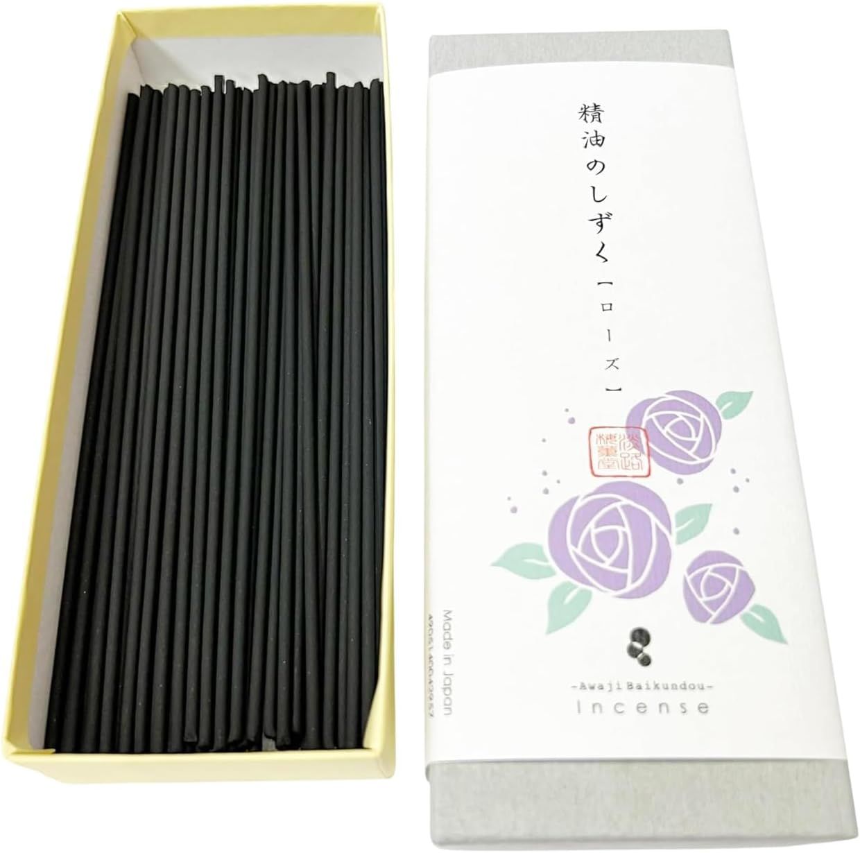 Awaji BaikundoのIncense Stick アロマ ホームフレグランス 精油のしずく ローズ(30g) ダマスクローズ incense stick
