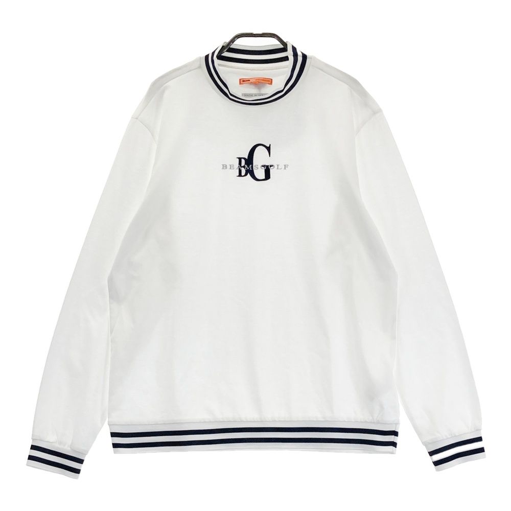 サイズ：L BEAMS GOLF ビームスゴルフ 2024年 長袖モックネックTシャツ ホワイト系 [240101589115] ゴルフウェア メンズ ストスト