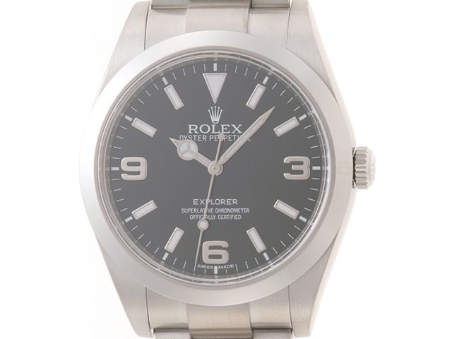 ROLEX　ロレックス　エクスプローラーⅠ　214270　ステンレス　ブラック文字盤　メンズ　自動巻き　2148103994234【中古】【430】