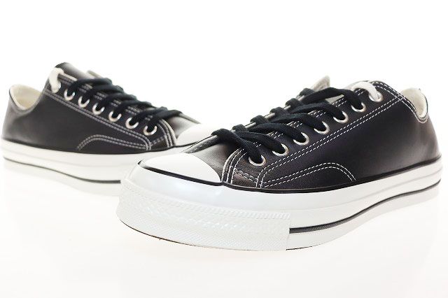 コンバース CONVERSE ALL STER LGGY LE OX BLACK 27cm 1SE892 オールスター レガシー レザー ローカット ブラック 【ブランド古着ベクトル】【中古】▲■260524