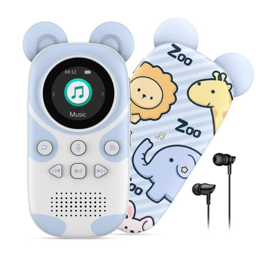 RUIZU 子供向けBluetooth MP3プレーヤー スピーカー内蔵 64GB イコライザ ポータブルデジタルオーディオプレーヤーカートゥーン動物園ポータブル音楽プレーヤーmp3プレーヤー mp3プレイヤー 音楽プレイヤー FMラジオ 音 c9de4112