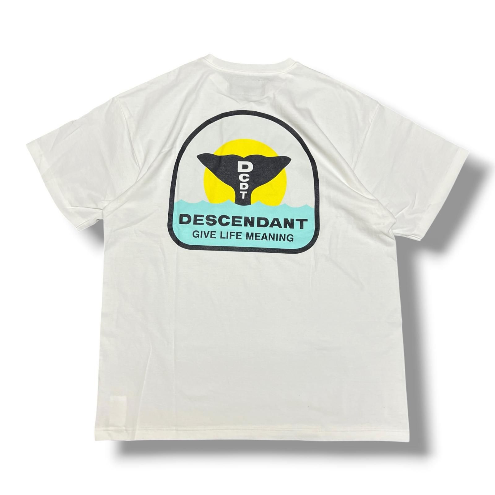 参考上代9900円 未使用 DESCENDANT 25SS FLUKE UP SS フルークアップTシャツ 半袖カットソー ディセンダント 251ATDS-STM05S ホワイト 3 （10563M）