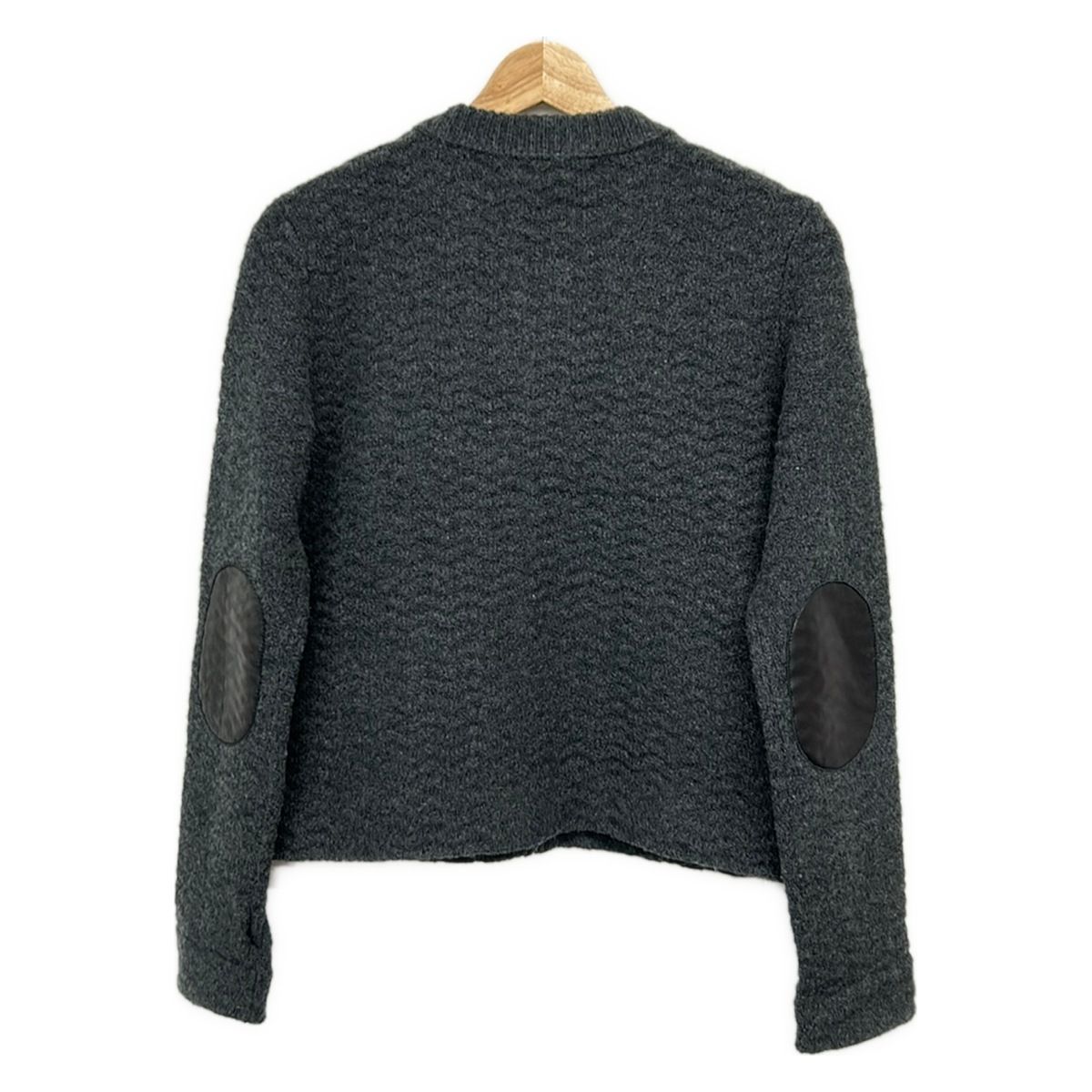TORY BURCH(トリーバーチ) ブルゾン サイズS／P S レディース美品 - ダークグレー×黒 長袖/ニット/ジップアップ/春/秋
