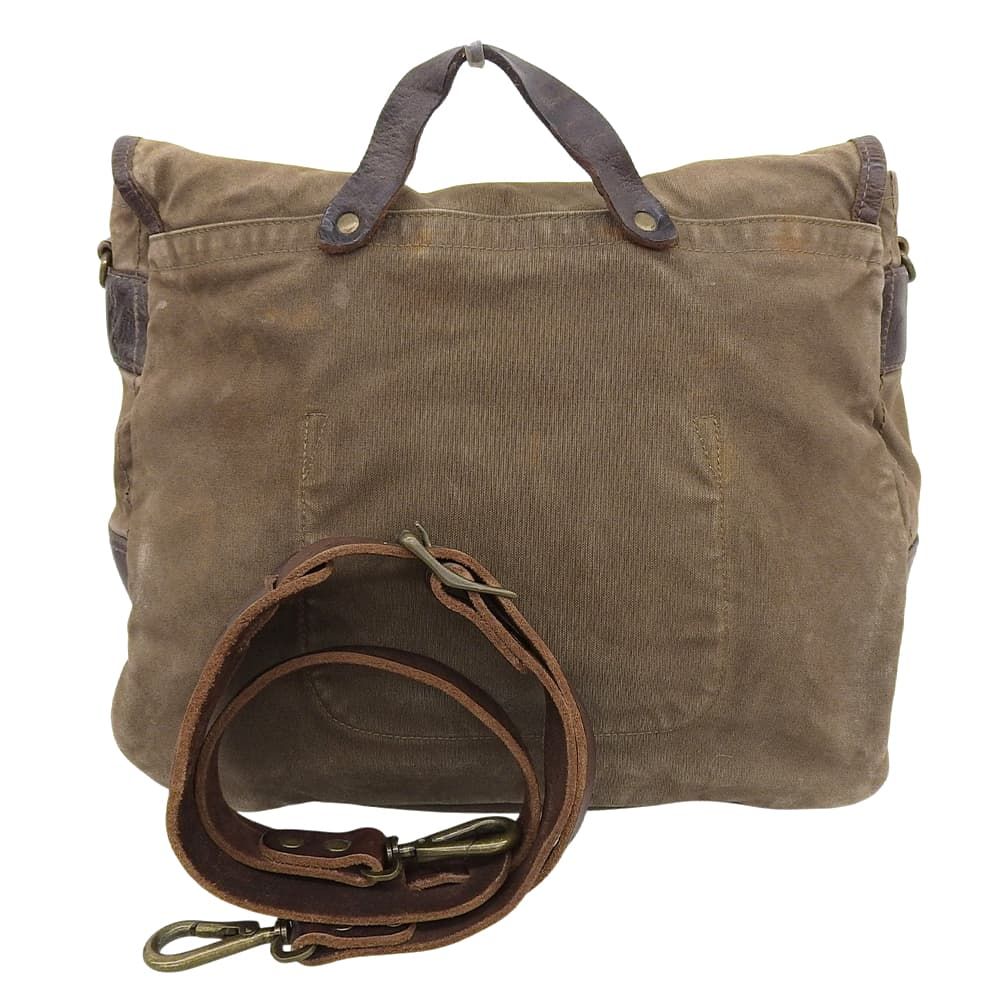 RRL ダブルアールエル キャンバス×レザー メッセンジャーバッグ