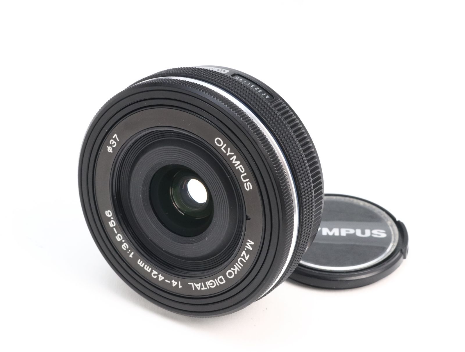 A+ (美品) OLYMPUS オリンパス M.ZUIKO DIGITAL ED 14-42mm F3.5-5.6 EZ ブラック パンケーキズームレンズ 初期不良返品対応 55-217