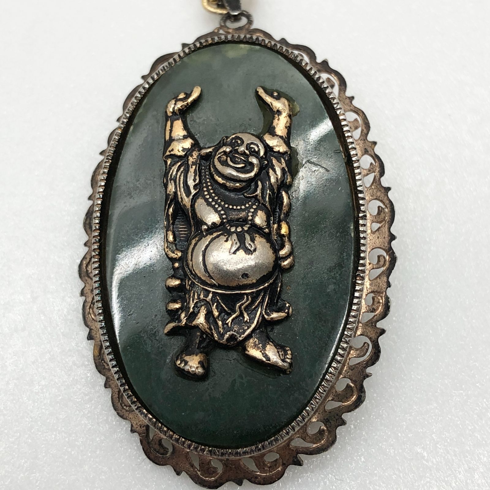 Laughing Buddha ネックレス 布袋様 布袋様 ジェイド 翡翠 ペンダント ブローチ お守り SGKY26-1838