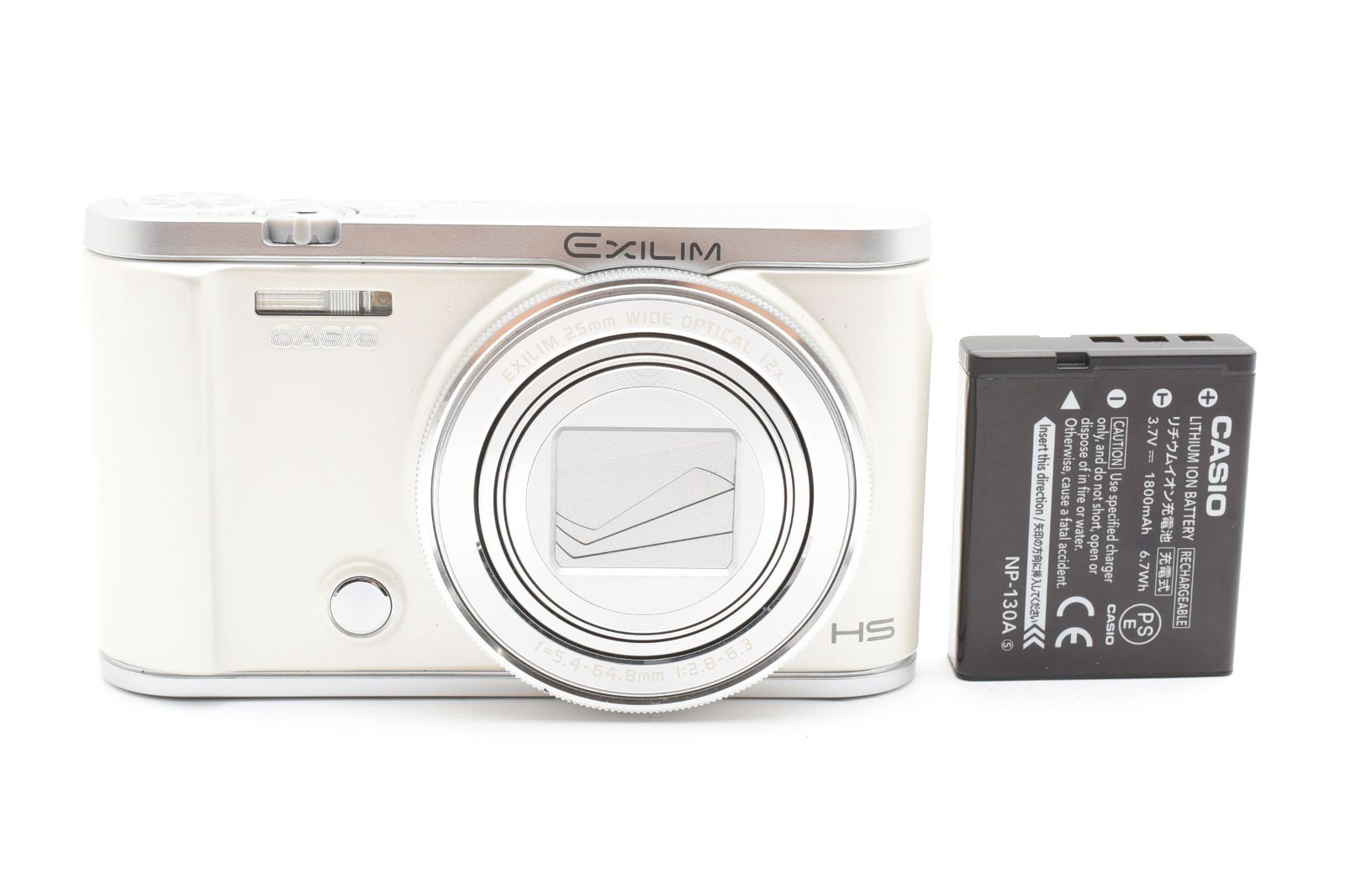 ★極上品★ カシオ CASIO EXILIM EX-ZR3200 ホワイト コンパクトデジカメ【自分撮りチルト液晶】 #0636A