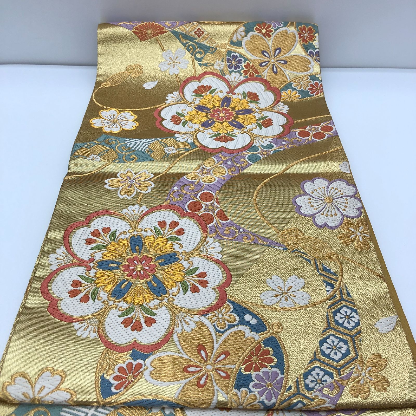 豪華 金彩 袋帯 花柄 古典柄 フォーマル 成人式 SGKY26-1818 - メルカリ