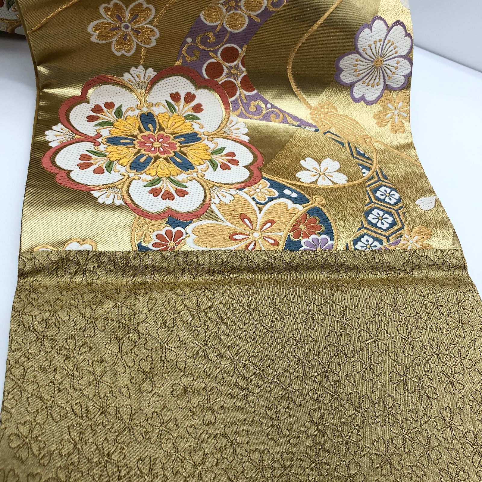 豪華 金彩 袋帯 花柄 古典柄 フォーマル 成人式 SGKY26-1818 - メルカリ
