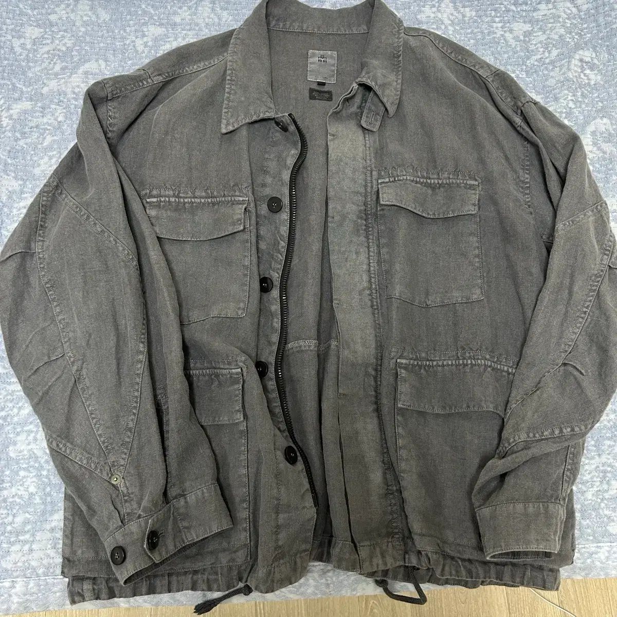 (4) 26ss ポリテル リネン フィールド ジャケット フェイディド ブルー (4) 26ss ポリテル リネン フィールド ジャケット フェイディド ブルー