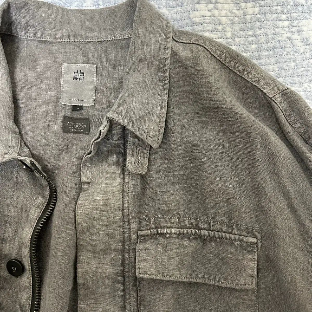 (4) 26ss ポリテル リネン フィールド ジャケット フェイディド ブルー (4) 26ss ポリテル リネン フィールド ジャケット フェイディド ブルー