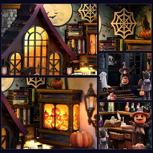 ミニチュアハウス ドールハウス ブックヌック キット 木製 DIY 立体 趣味 手作り（古城のハロウィンナイト）★m 36cded70