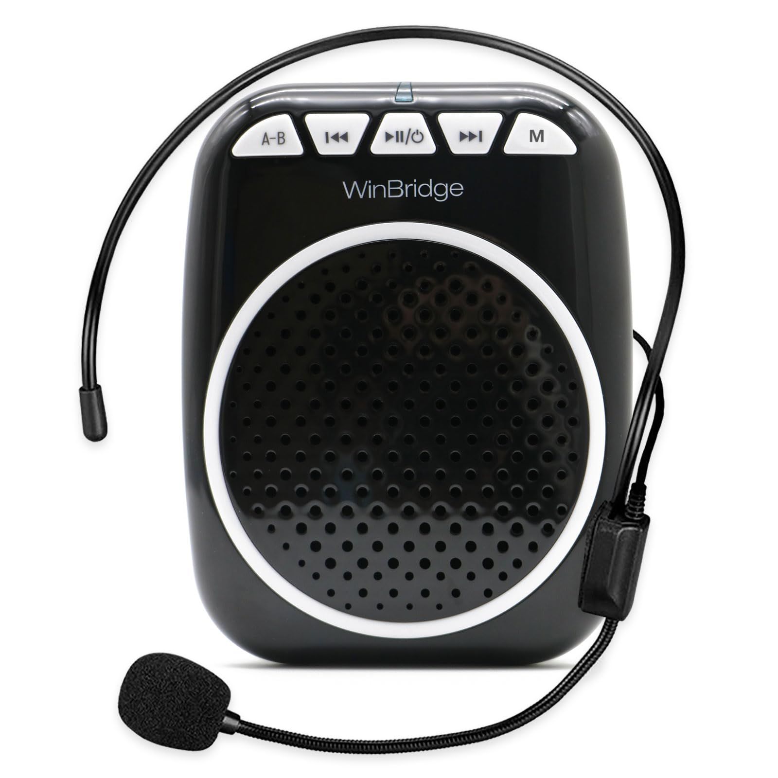 W WINBRIDGE 拡声器 ハンズフリー拡声器 小型 ポータブル拡声器 有線ヘッドマイク付き USBドライバ/TFカード対応 イベント 会議 店頭販売 観光ガイドなどに最適 拡声器WB001★m afa0e883