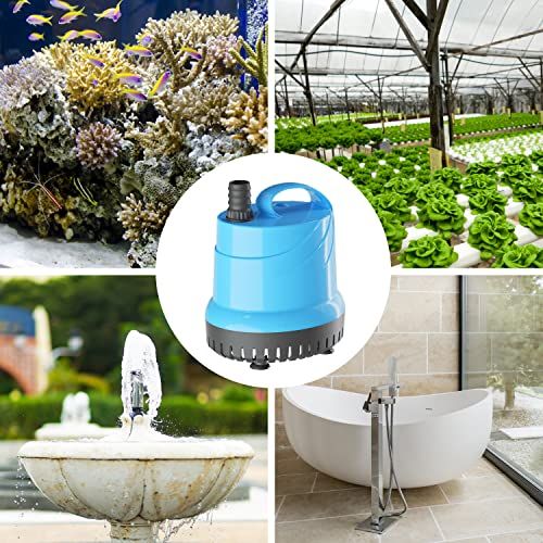 YOKEKON 水中ポンプ 100v 底部入水式 循環ポンプ 最大吐出量5000L/H 最大揚程5m 125W 省エネ 低騒音 水槽ウォーターポンプ 水槽ポンプ 排水ポンプ 電動 ウォーターポンプ 給水ポンプ 水族館給水 小型水中ポンプ プー 9338b576