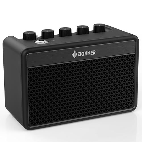 Donner ギターアンプ ミニ 5W 充電式 3バンドEQ搭載 卓上 コンパクト 軽量 自宅練習 Retro British tone DA-10★m b7b0a852